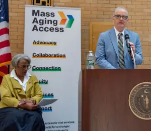 Representative Tom Stanley addresses the crowd at Lobby Day